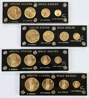 1986-1989 American Gold Eagle Four Piece Sets