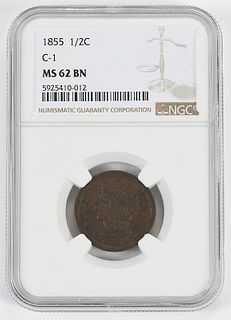 1855 Half Cent 