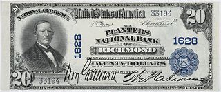1902 $20 Planters NB Richmond, Virginia 
