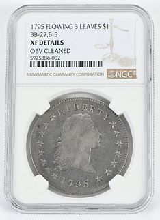 1795 Flowing Hair Silver Dollar 