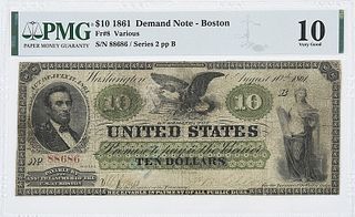 1861 $10 Demand Note