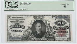 1891 $20 Silver Certificate