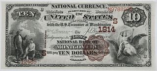 1882 $10 First NB Montgomery, Alabama 
