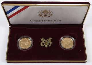 Washington Two Coin Gold Commemorative Set