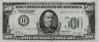 $500 Federal Reserve Note 