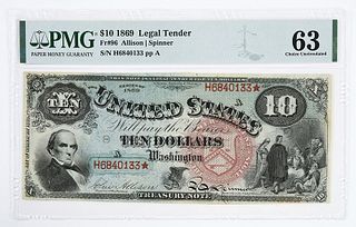 1869 $10 Legal Tender