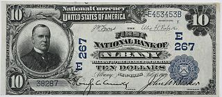 1902 $10 First National Bank Albany, NY