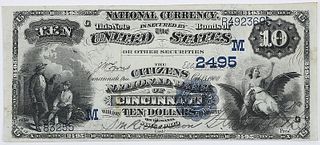 1882 $10 Citizens NB Cincinnati, Ohio 