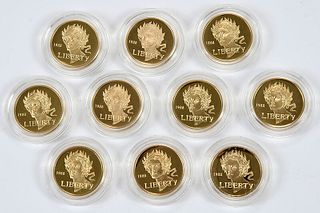 Ten Seoul Olympiad $5 Gold Coins