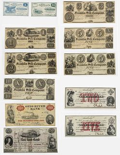 Dozen Ohio Obsolete Bank Notes 