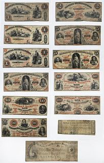 Group of Savannah, Georgia Obsolete Bank Notes 