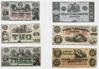 15 Missouri Obsolete Bank Notes 