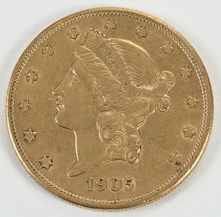 1905-S Liberty Head $20 Gold Coin