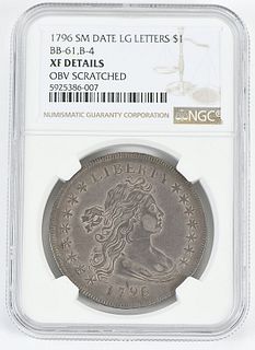 1796 Draped Bust Silver Dollar 
