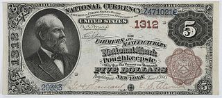 1882 $5 F&M National Bank Poughkeepsie, NY