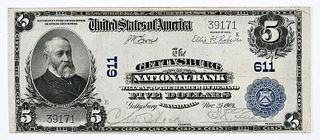 1902 $5 Gettysburg NB, Pennsylvania 