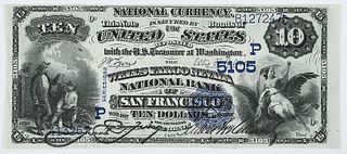 1882 $10 Wells Fargo Nevada NB San Francisco, CA