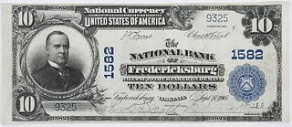 1902 $10 NB Fredericksburg, Virginia 