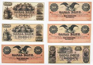 25 Louisiana Obsolete Bank Notes 