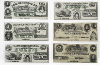 19 Connecticut Obsolete Bank Notes 
