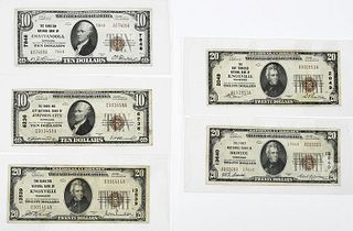 Five Small Tennessee National Notes 