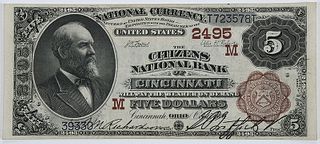1882 $5 Citizens NB Cincinnati, Ohio 