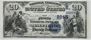 1882 $20 First NB Mayfield, Kentucky
