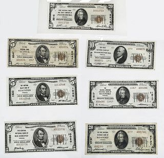 Seven Virginia Small National Notes