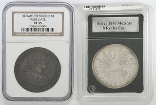 Two Mexican Eight Reales 