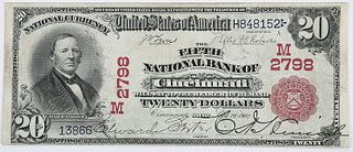 1902 $20 Fifth NB Cincinnati, Ohio