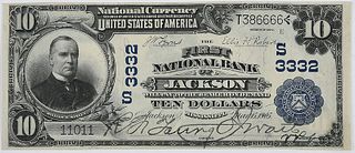 1902 $10 First NB Jackson, Mississippi 