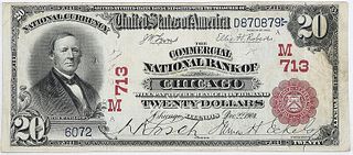 1902 $20 Commercial NB Chicago, Illinois 