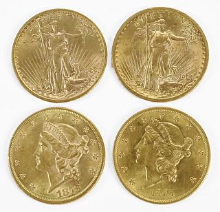 Four $20 Gold Coins 