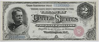 1886 $2 Silver Certificate