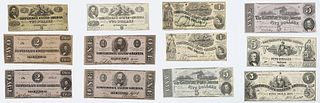 Dozen Low Denomination Confederate Notes 
