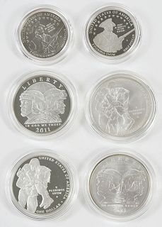 Six Modern Commemorative Coins 