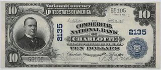 1902 $10 Commercial NB Charlotte, NC