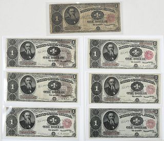 Seven $1 Treasury Notes 