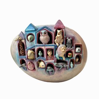 Sergio Bustamante Ceramic Animal Ark Egg