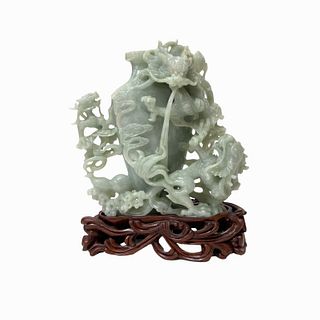 20th Century Chinese Jade Dragon Sculpture