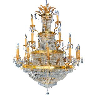 Large Empire Style 22 Light Chandelier