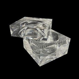 Decorative Cube Shaped Lucite Bowl