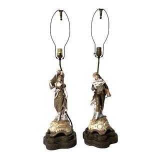 Pair of 1700s Stylized Lamps