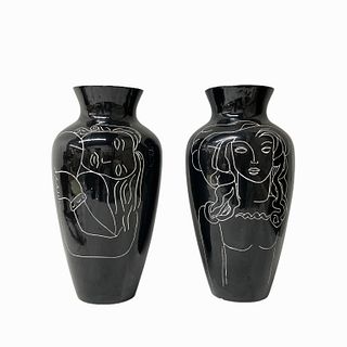 Pair of Picasso Inspired Vases