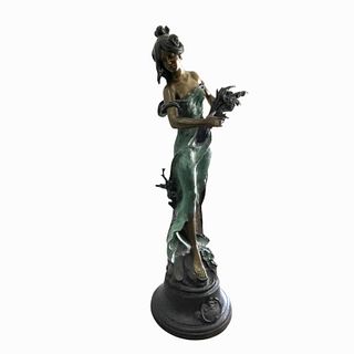 August Moreau, "Reine Des Pres" Bronze Sculpture