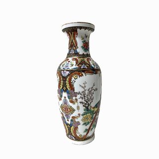 Chinese Porcelain Vase with Flowers and Birds