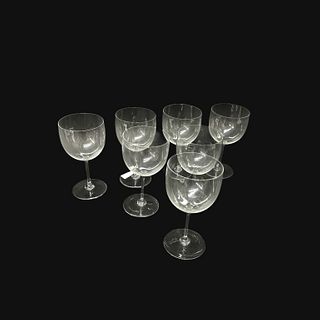 (7) Seven Baccarat Wine Glasses