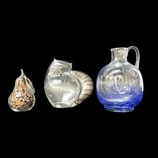 (3) Three Art Glass Items