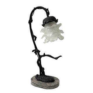 Bronze Art Glass Lamp
