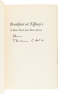 CAPOTE, Truman (1924-1984). Breakfast at Tiffany's. New York: Random House, 1958.